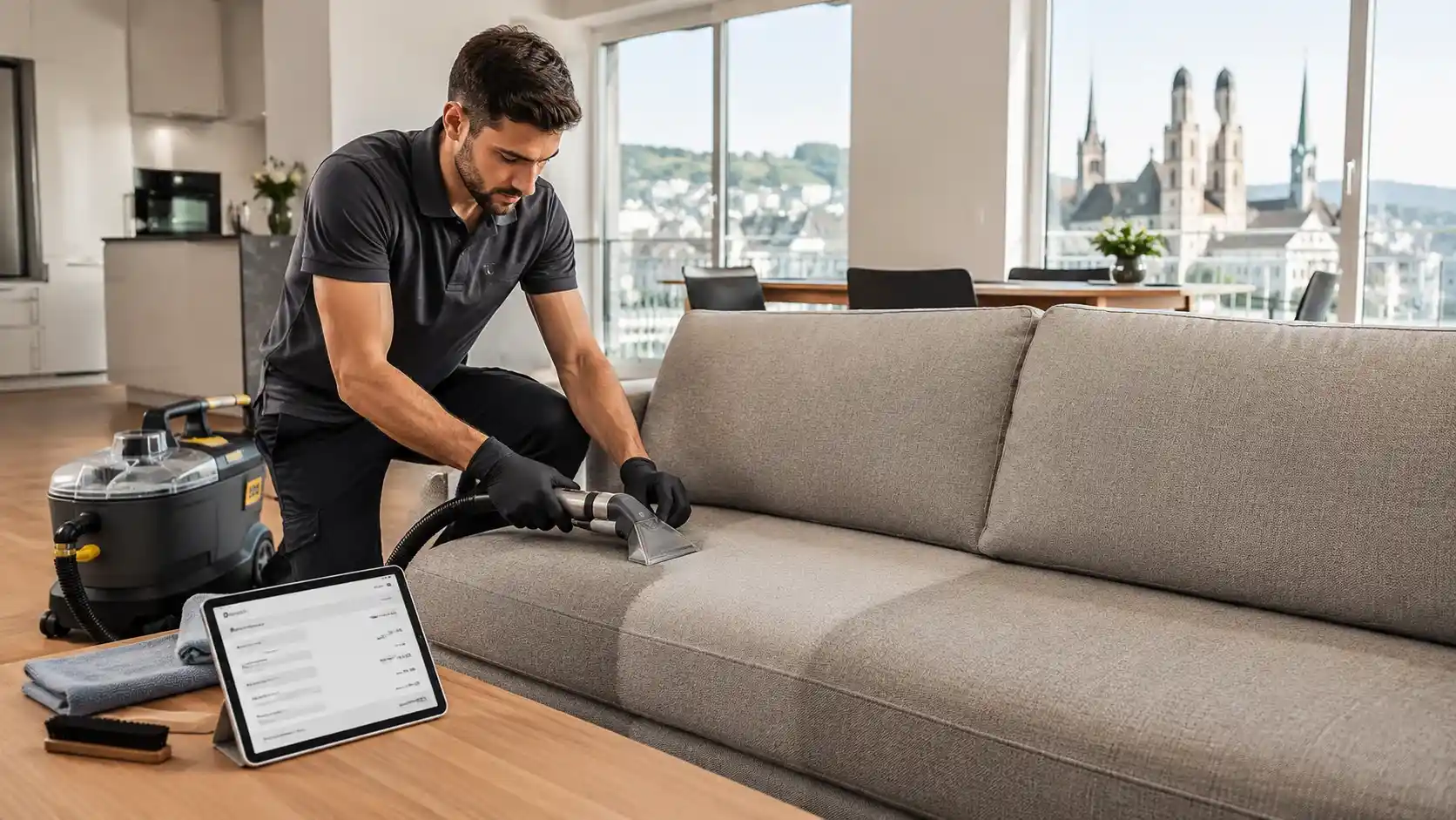 Polsterreinigung Zürich Preise – professioneller Sofa-Reinigungsservice bei der Kostenberatung